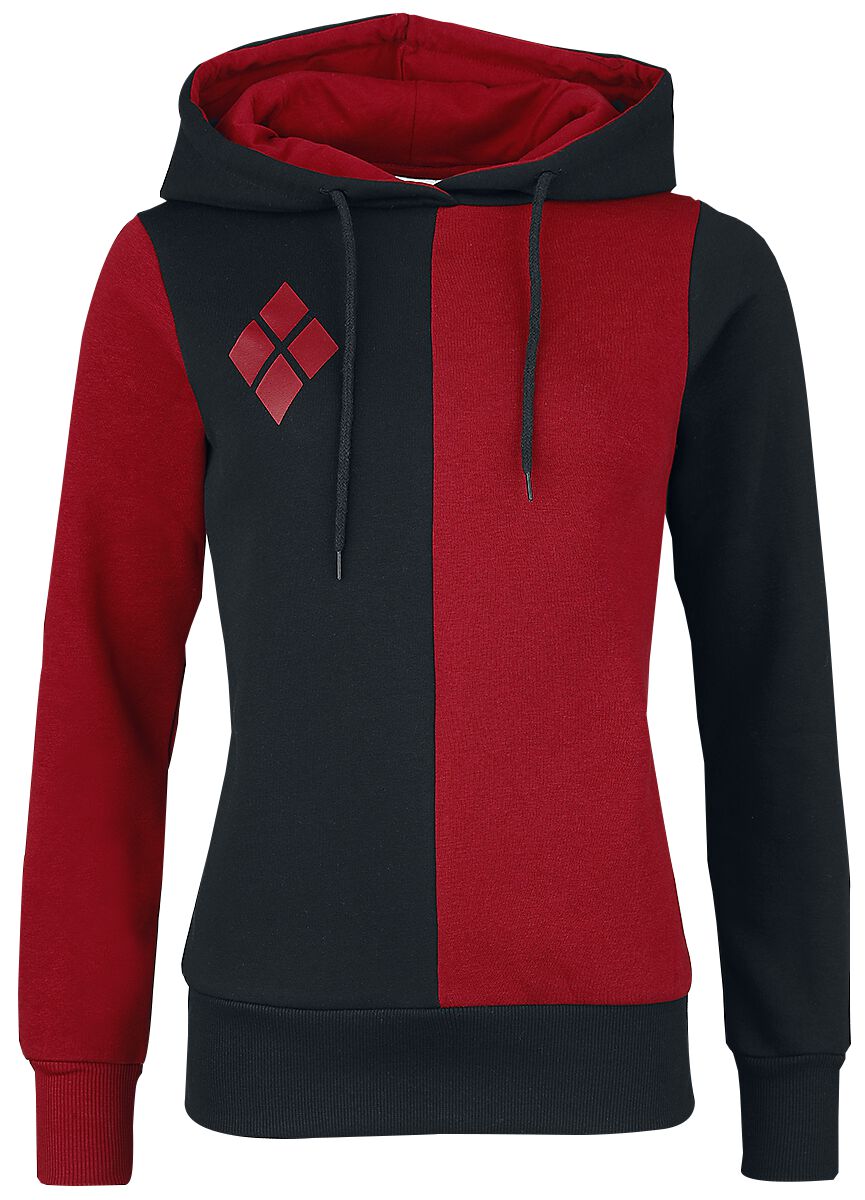 Suicide Squad Harley Quinn Kapuzenpullover rot schwarz in XXL von Suicide Squad