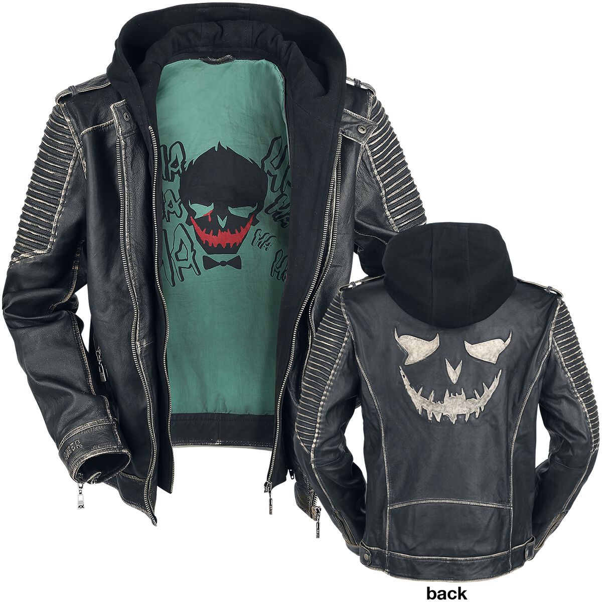 Suicide Squad The Joker Lederjacke schwarz in 3XL von Suicide Squad