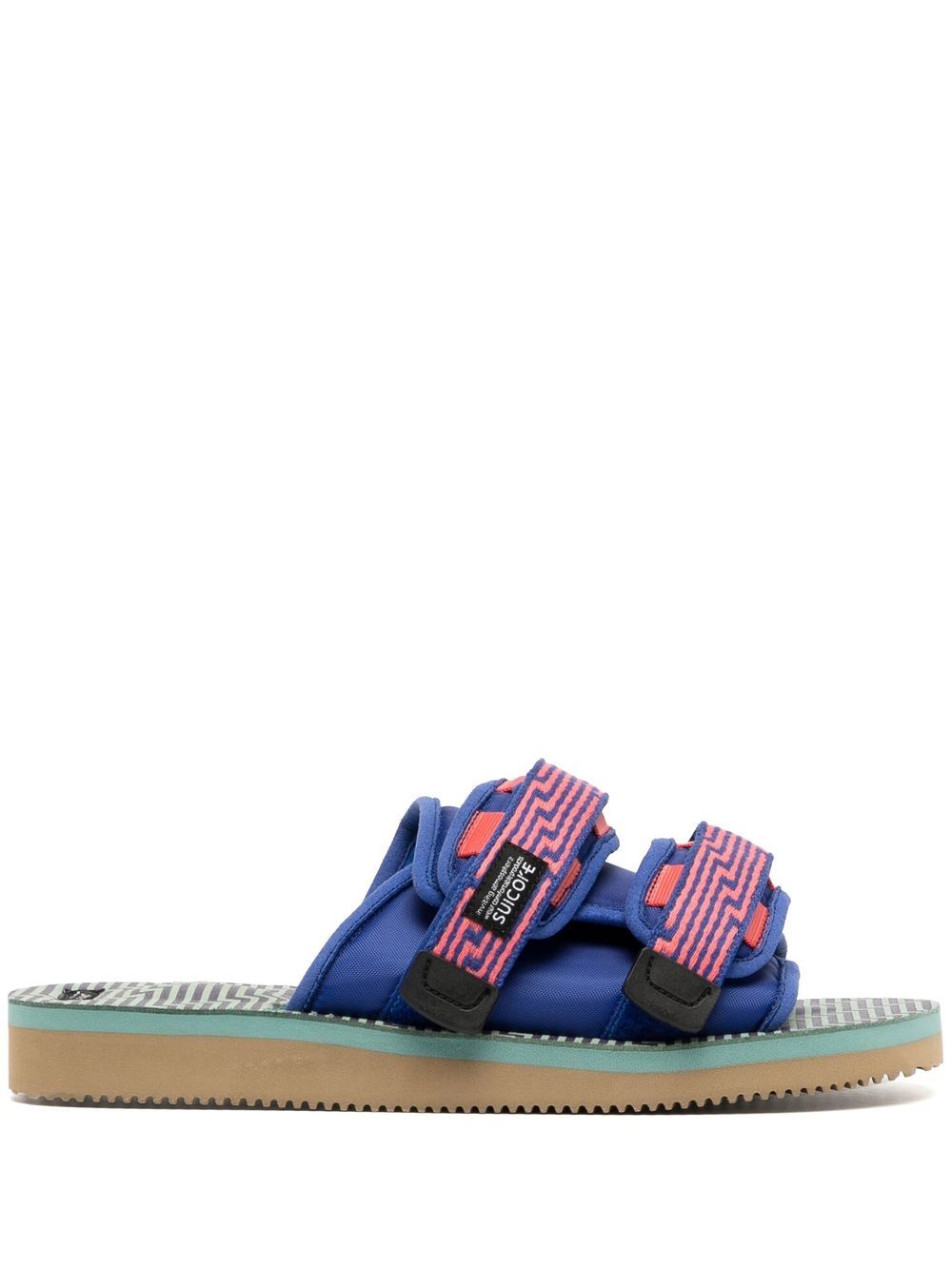 Suicoke Moto Jacquard-Sandalen mit Klettverschluss - Blau von Suicoke