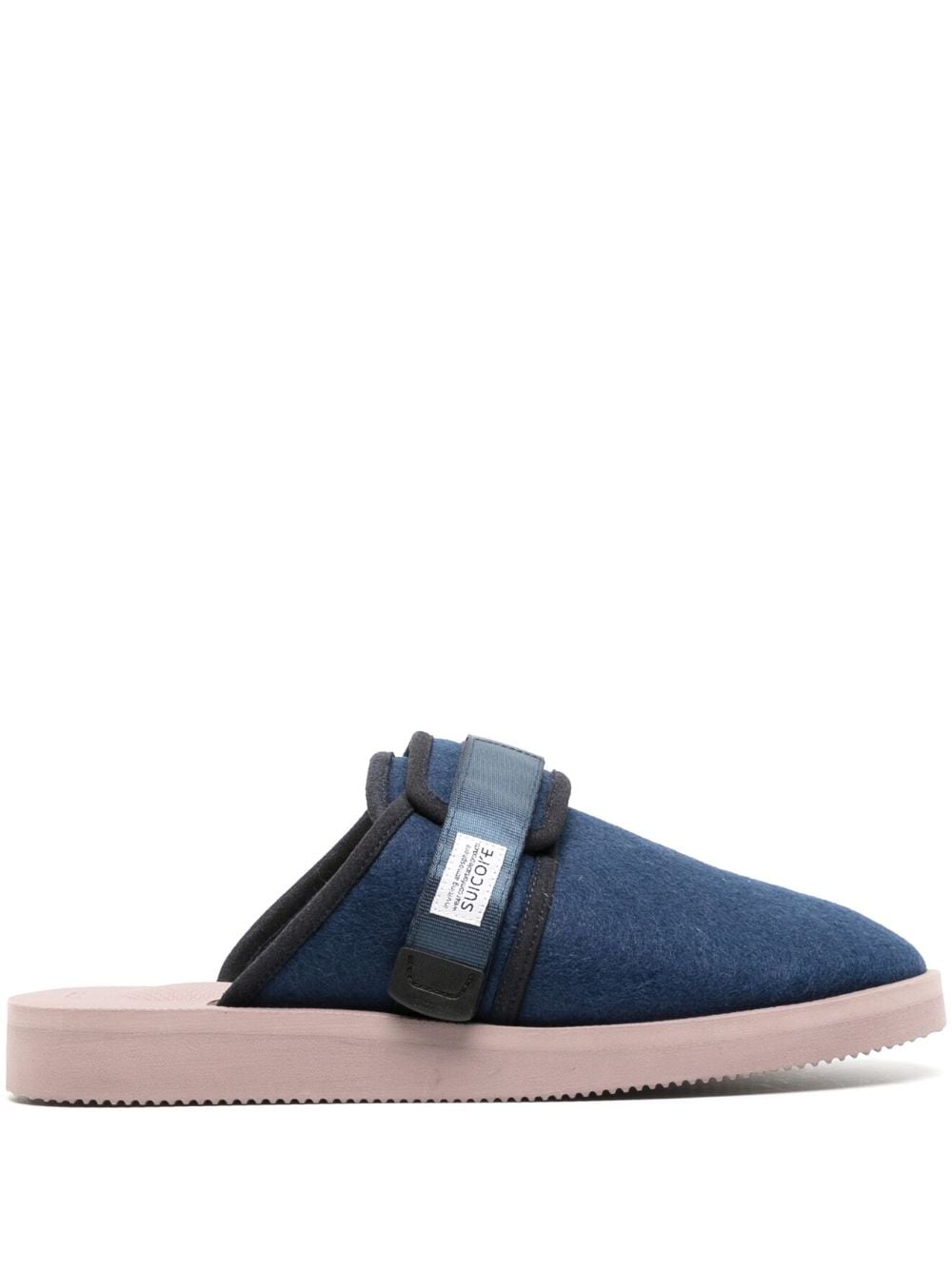 Suicoke Zavo Pantoletten mit Logo-Patch - Blau von Suicoke