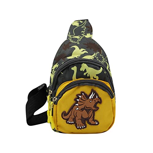 Kinder Kleinkind Niedliche Cartoon Tier Sling Bag Kleine Crossbody Umhängetasche Brusttasche für Jungen Mädchen Sport Reisen Wandern, A-gelb, Einheitsgröße von Suillty