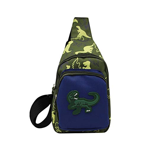 Kinder Kleinkind Niedliche Cartoon Tier Sling Bag Kleine Crossbody Umhängetasche Brusttasche für Jungen Mädchen Sport Reisen Wandern, B-army grün, Einheitsgröße von Suillty