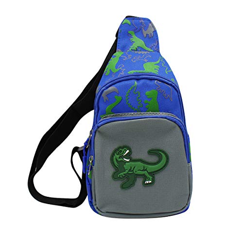 Kinder Kleinkind Niedliche Cartoon Tier Sling Bag Kleine Crossbody Umhängetasche Brusttasche für Jungen Mädchen Sport Reisen Wandern, B-deep green, Einheitsgröße von Suillty