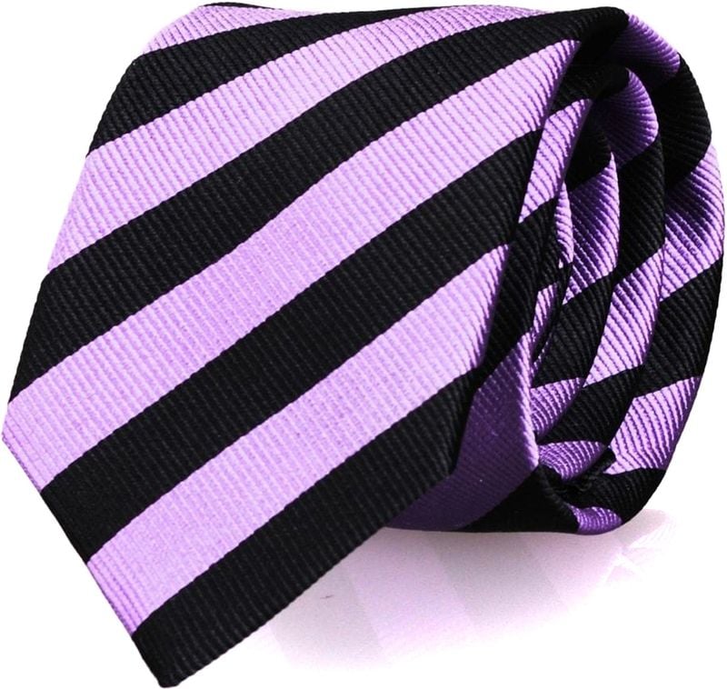 Krawatte Seide Schwarz Streifen FD19 - von Suitable