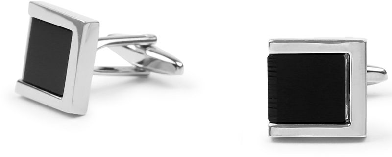 Manschettenknöpfe Platz Silber Schwarz - von Suitable