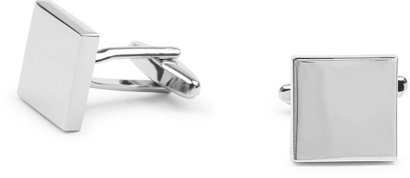 Manschettenknöpfe Quadratisch Shiny Silber - von Suitable