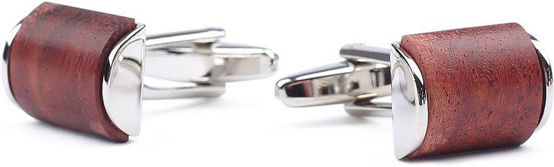 Manschettenknöpfe Raised Wood Silber - von Suitable