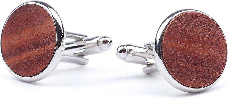 Manschettenknöpfe Rose Wood Silber - von Suitable