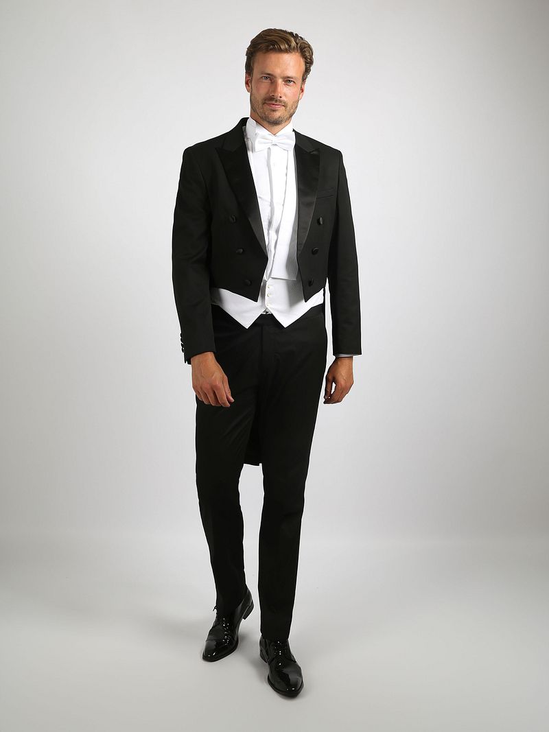 Schwarzer Frackanzug für Herren - Model Budapest - Größe 106 von Suitable