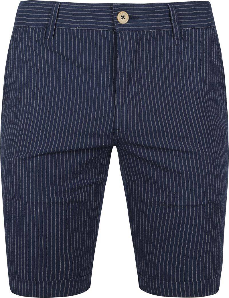 Suitable Aswin Short Dunkelblau Gestreift - Größe XXL von Suitable