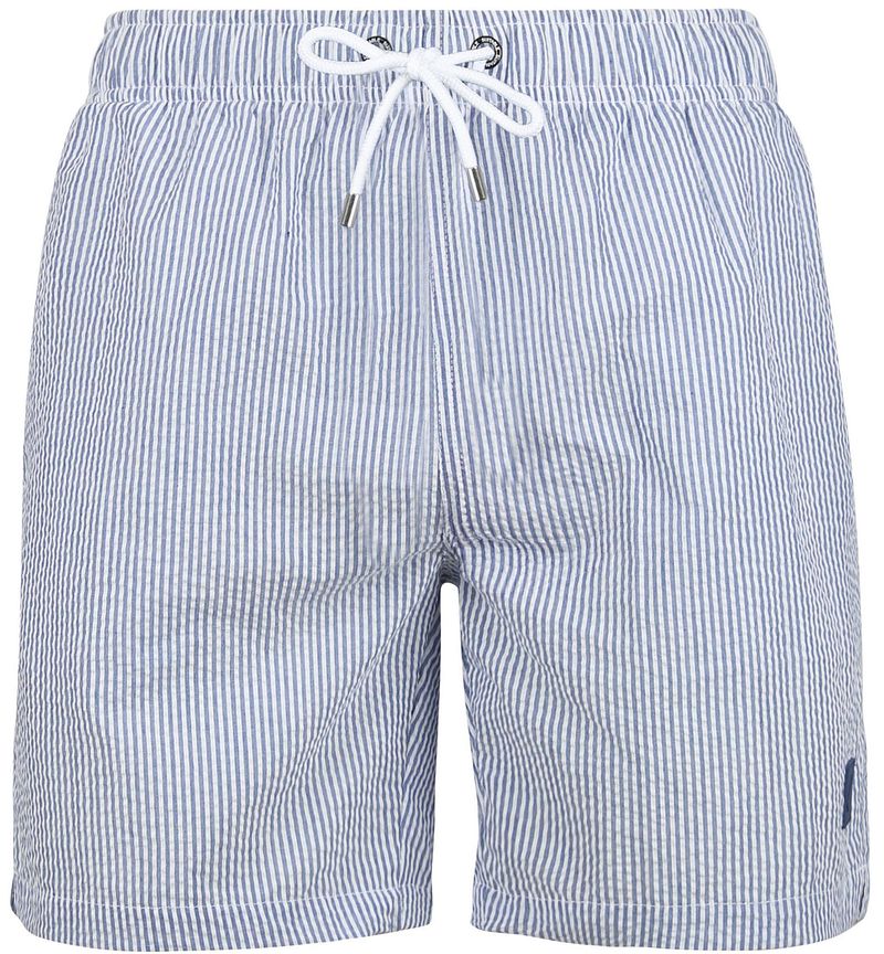 Suitable Badeshorts Stripe Seersucker Blau - Größe M von Suitable