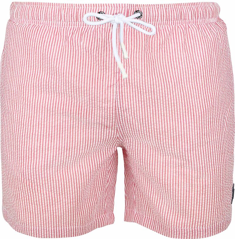 Suitable Badeshorts Stripe Seersucker Rot - Größe L von Suitable