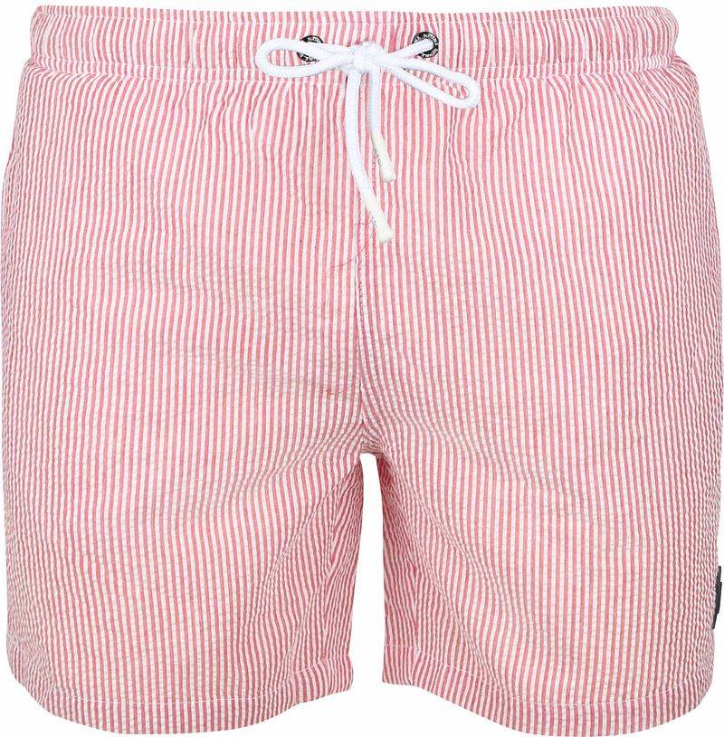Suitable Badeshorts Stripe Seersucker Rot - Größe L von Suitable