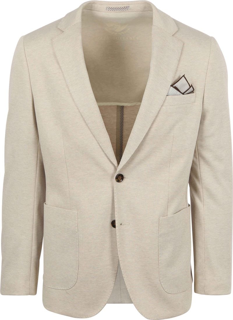 Suitable Blazer Face Druck Beige - Größe 48 von Suitable