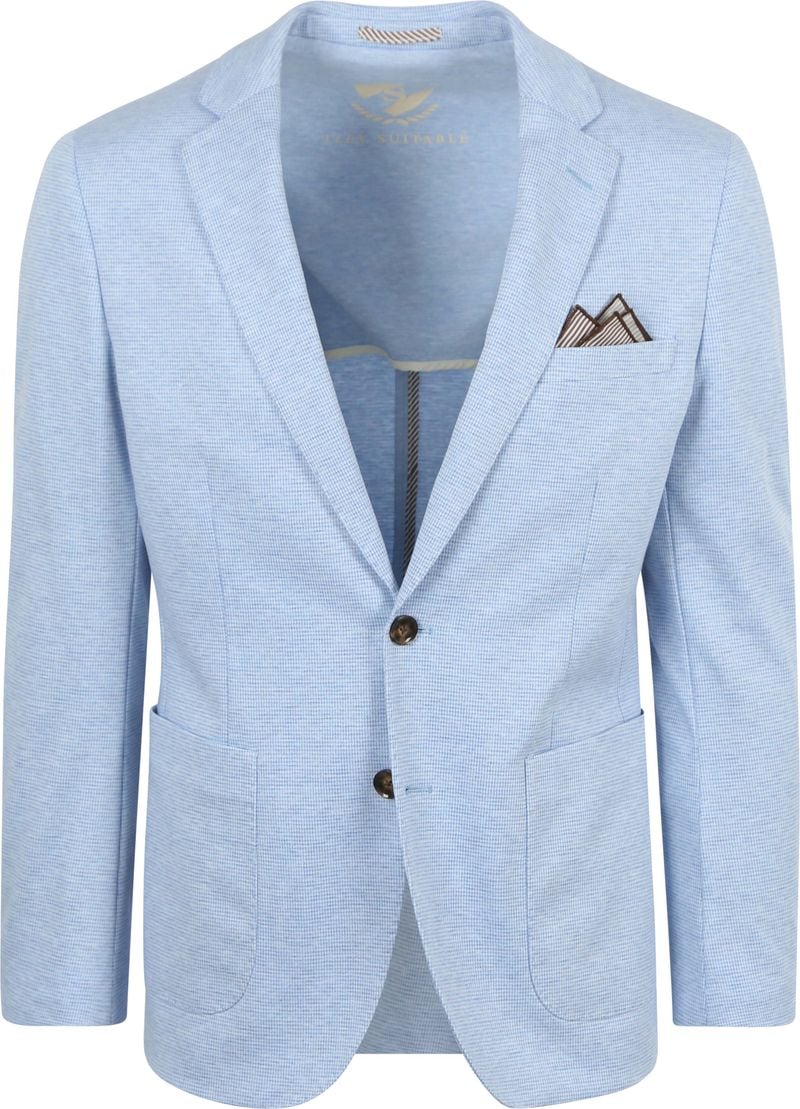 Suitable Blazer Face Druck Hellblau - Größe 46 von Suitable