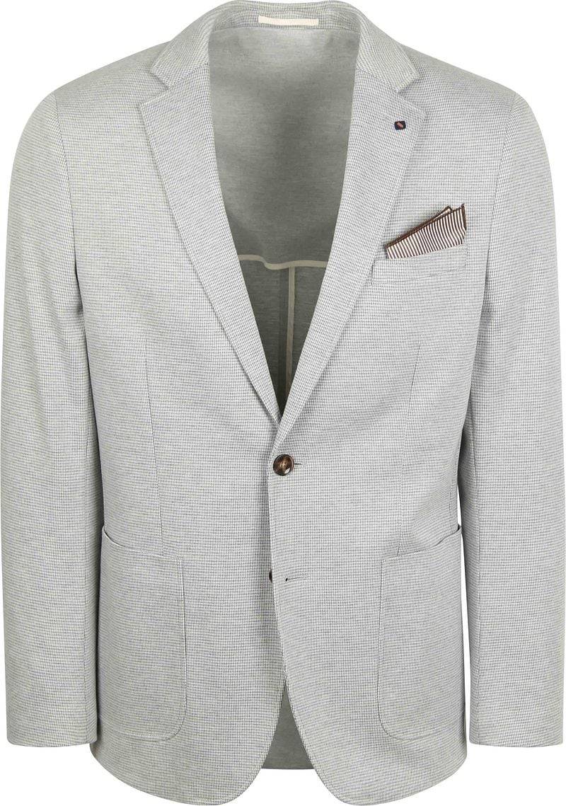 Suitable Blazer Face Druck Mist Grau - Größe 54 von Suitable