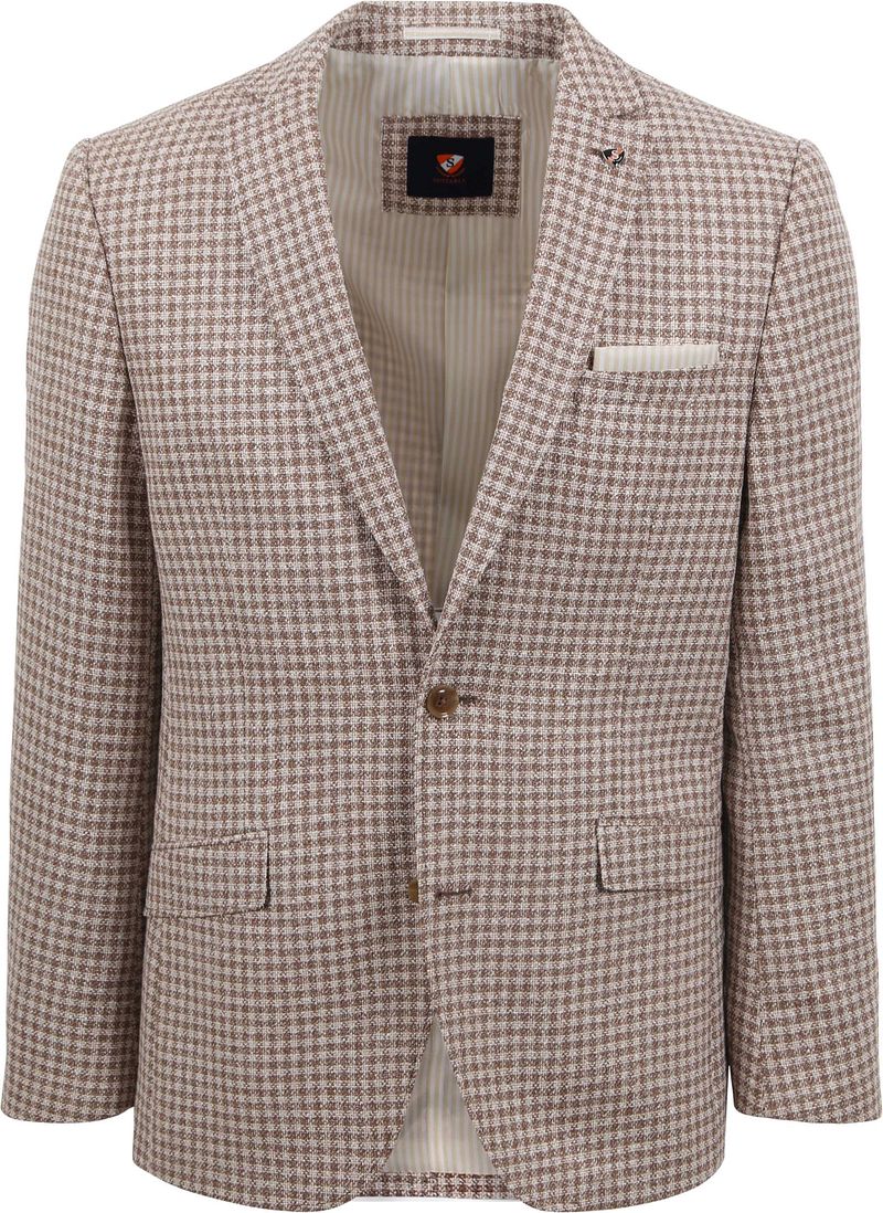 Suitable Blazer Grou Kariert Beige - Größe 52 von Suitable