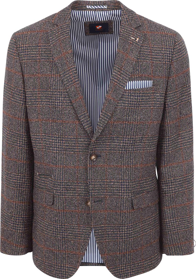 Suitable Blazer Heleen Karos Braun - Größe 48 von Suitable