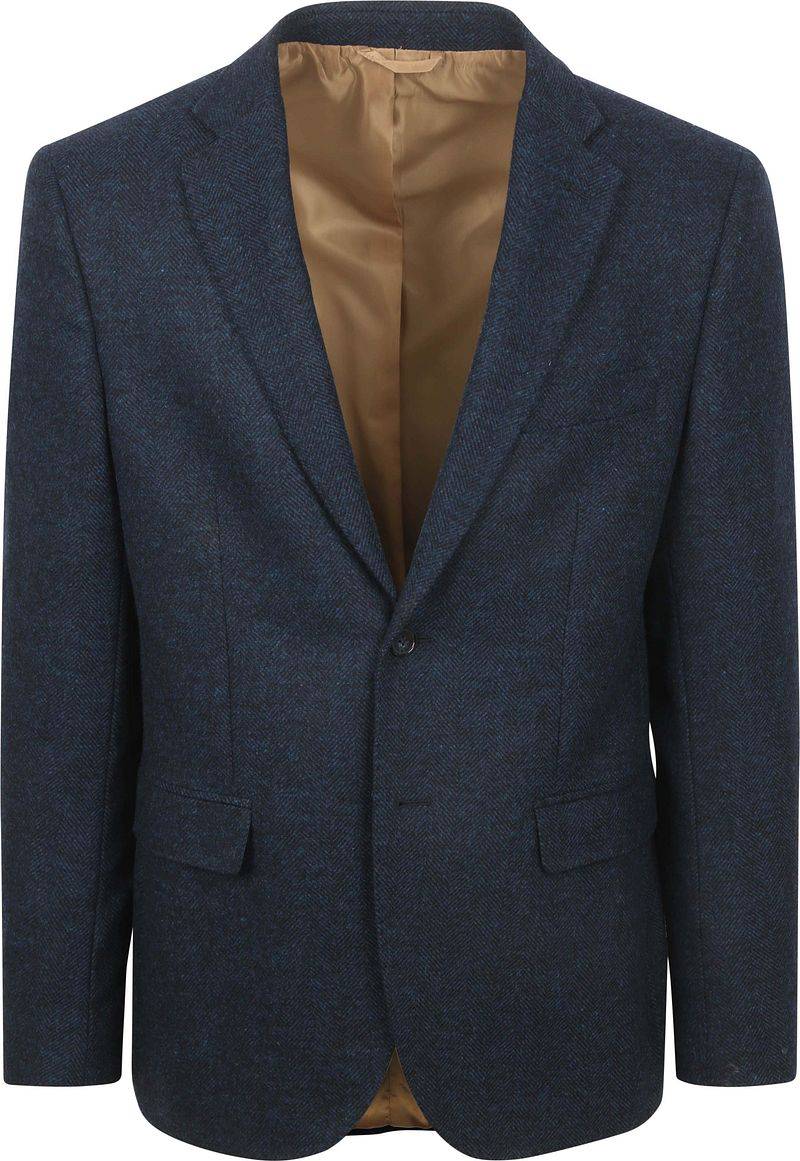 Suitable Blazer Herringbone Merino Wool Navy - Größe 52 von Suitable