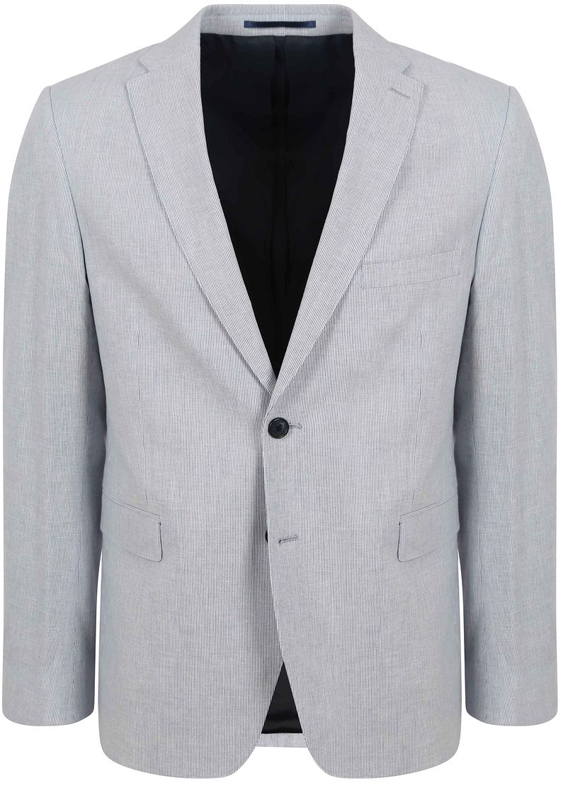 Suitable Blazer Leinen Streifen Hellblau - Größe 50 von Suitable