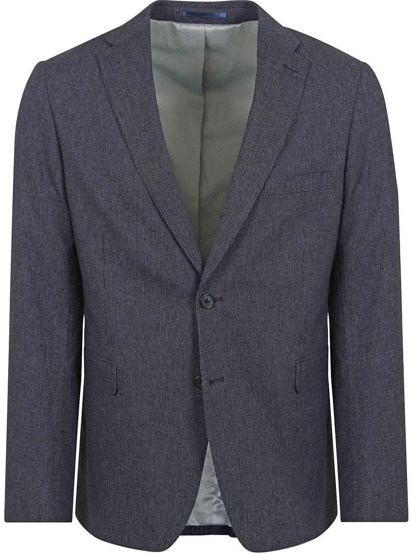 Suitable Blazer Leinen Streifen Navy - Größe 48 von Suitable