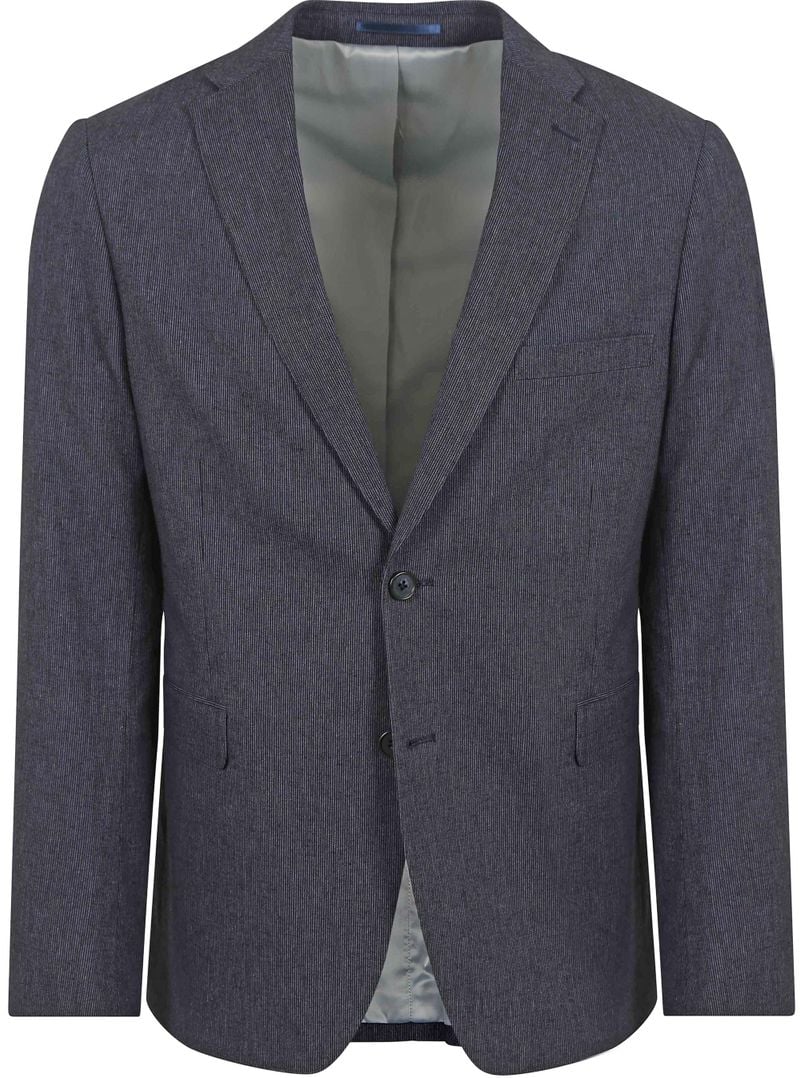 Suitable Blazer Leinen Streifen Navy - Größe 50 von Suitable