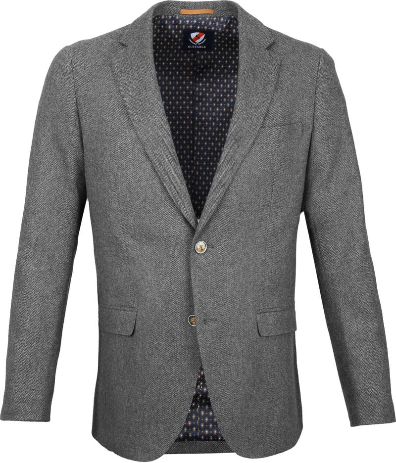 Suitable Blazer Nibe Grau Herringbone - Größe 26 von Suitable