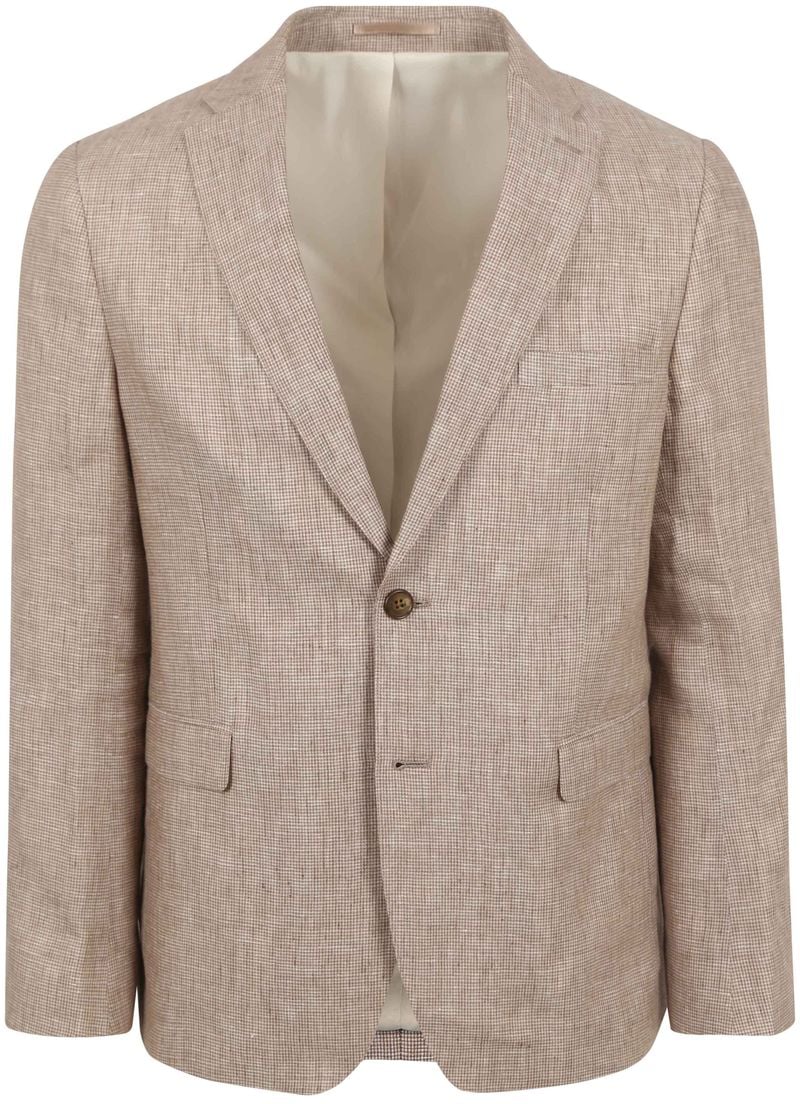 Suitable Blazer Pepita Leinen Beige - Größe 48 von Suitable