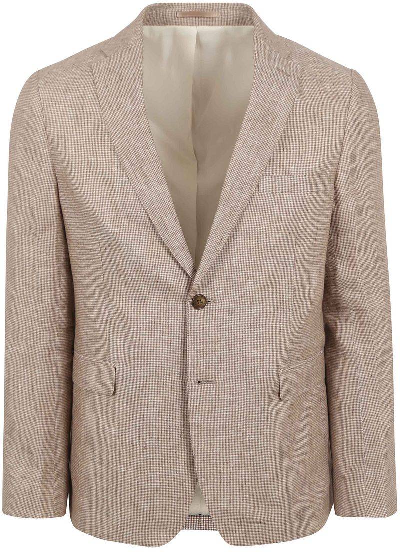 Suitable Blazer Pepita Leinen Beige - Größe 54 von Suitable
