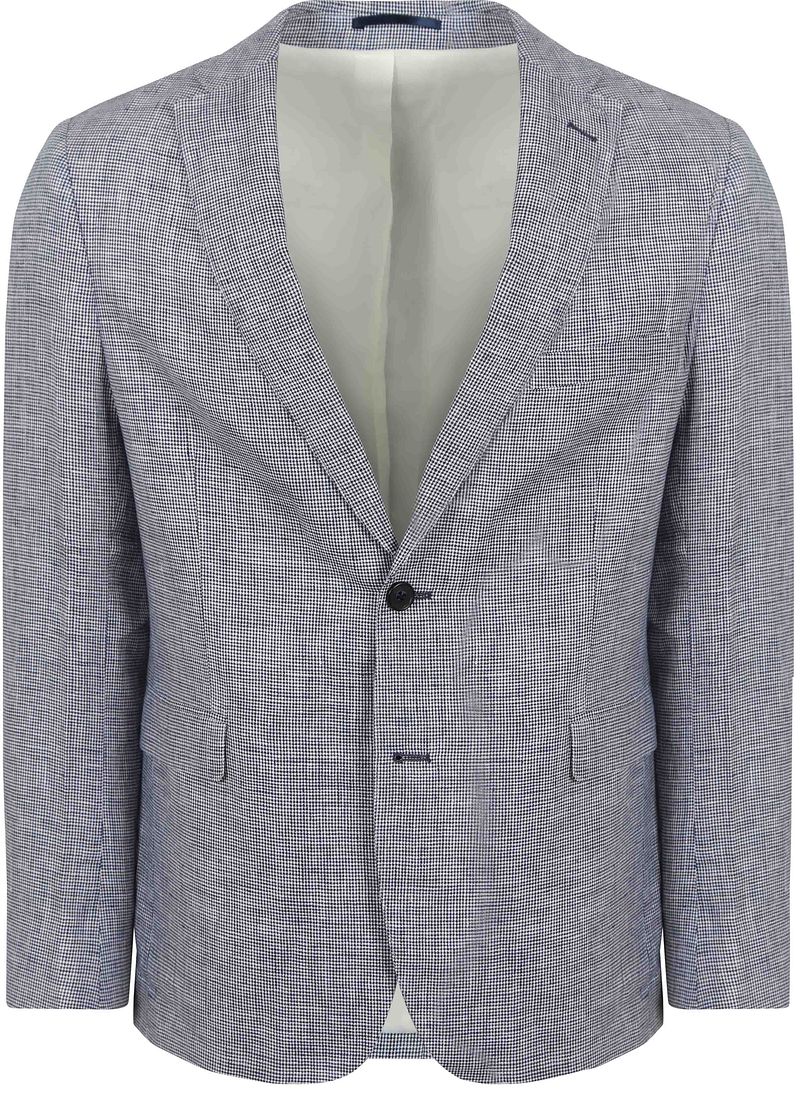 Suitable Blazer Pepita Leinen Blau - Größe 46 von Suitable