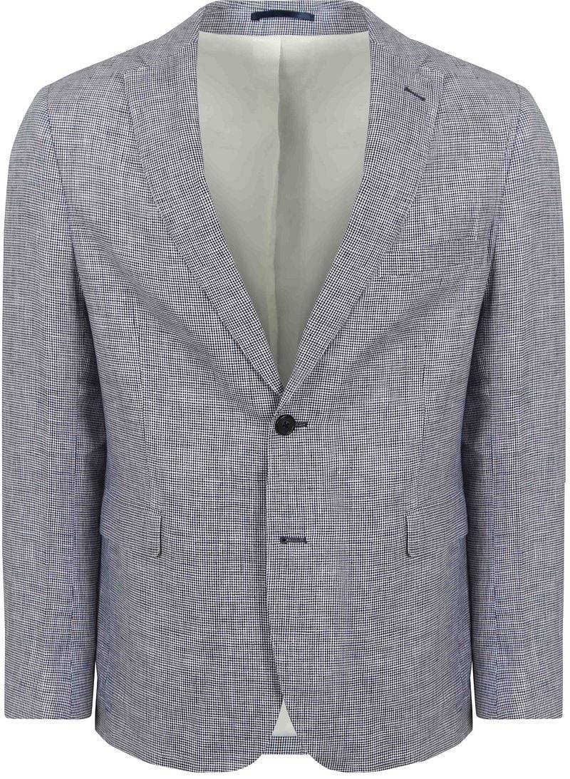 Suitable Blazer Pepita Leinen Blau - Größe 46 von Suitable