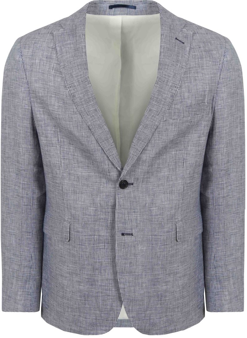 Suitable Blazer Pepita Leinen Blau - Größe 48 von Suitable