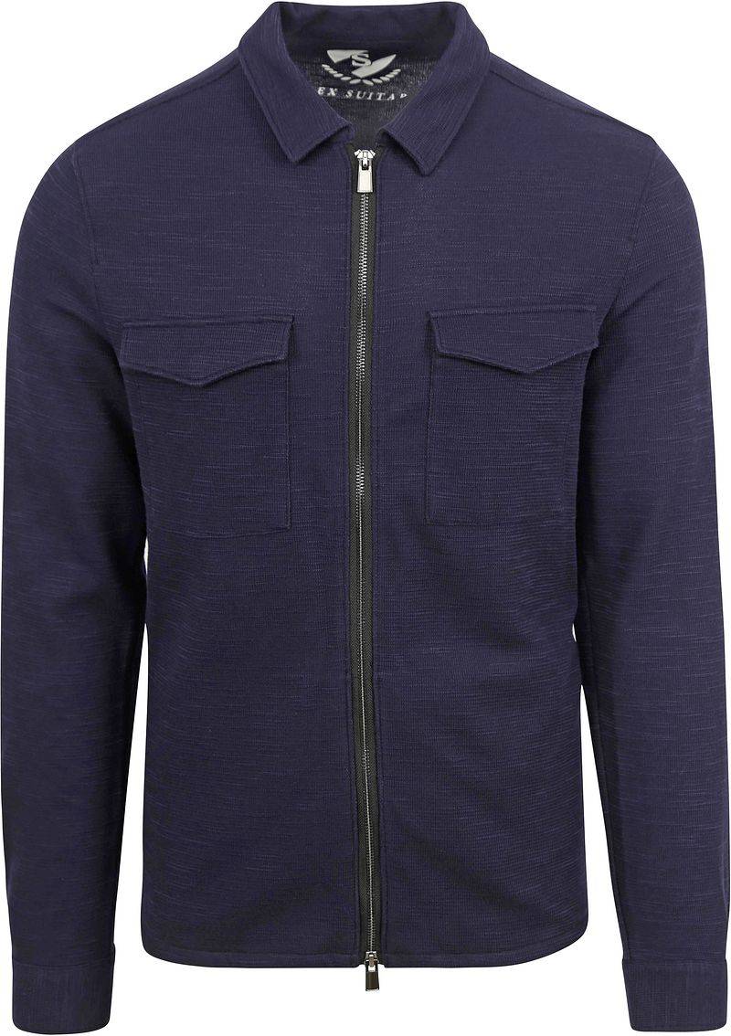 Suitable Boed Überhemd Navy - Größe 48 von Suitable