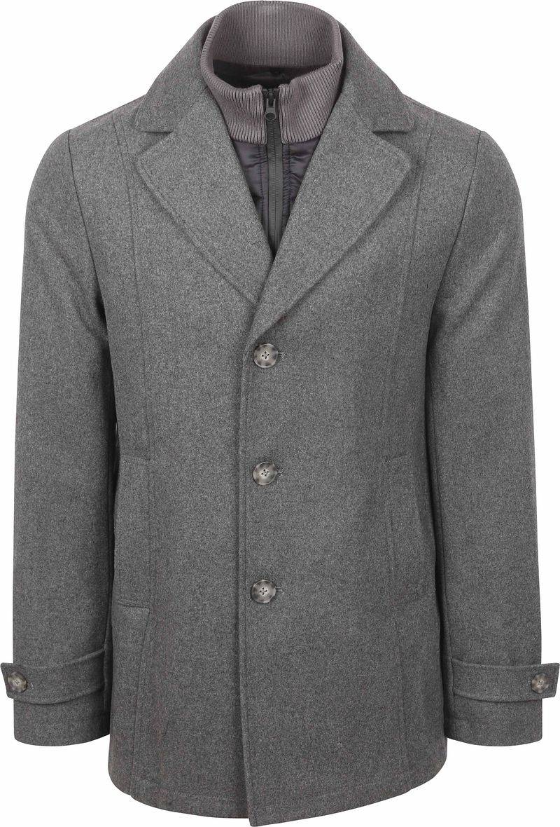 Suitable Caban Coat Wolle Grau - Größe 48 von Suitable