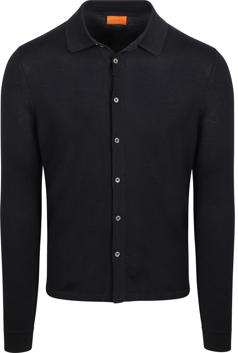 Suitable Cardigan Shirt Merino Navy - Größe M von Suitable