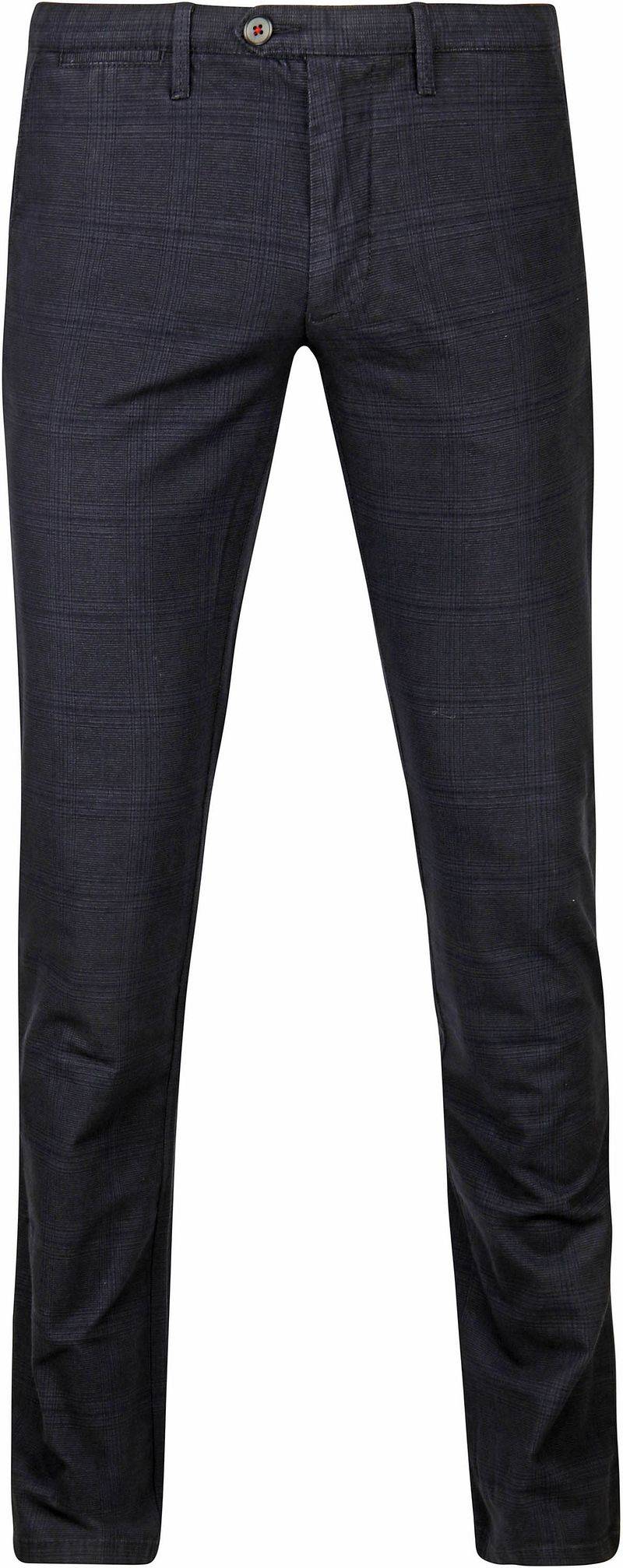 Suitable Chino Sartre Karo Navy - Größe 48 von Suitable