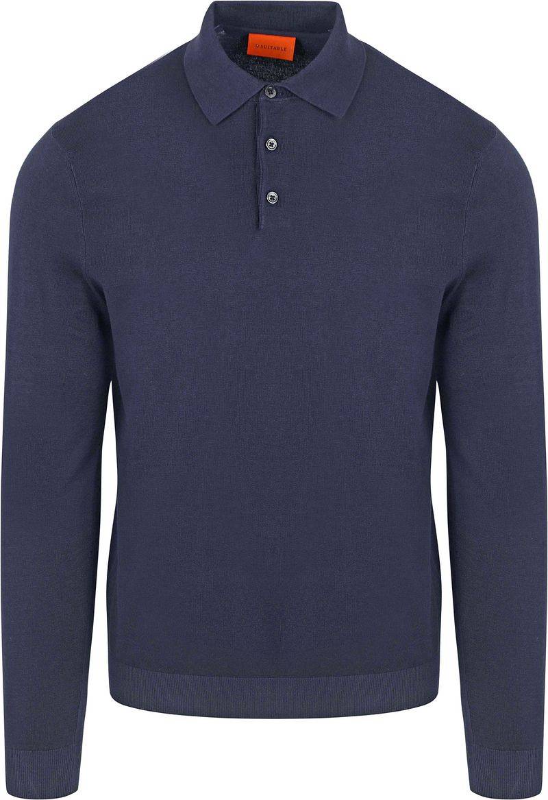 Suitable Compact Cotton Poloshirt Navy - Größe XL von Suitable