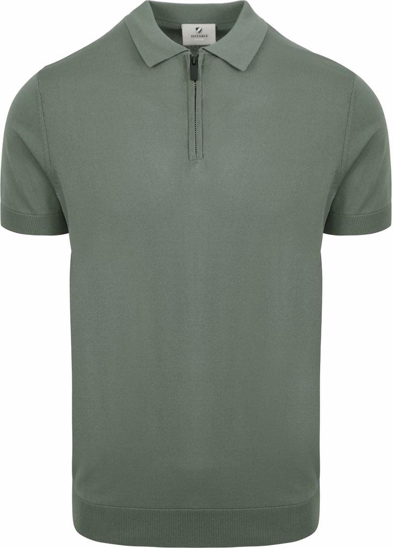 Suitable Cool Dry Knit Poloshirt Grün - Größe XXL von Suitable