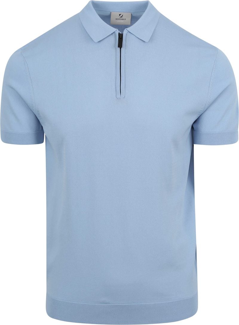 Suitable Cool Dry Knit Poloshirt Hellblau - Größe XL von Suitable