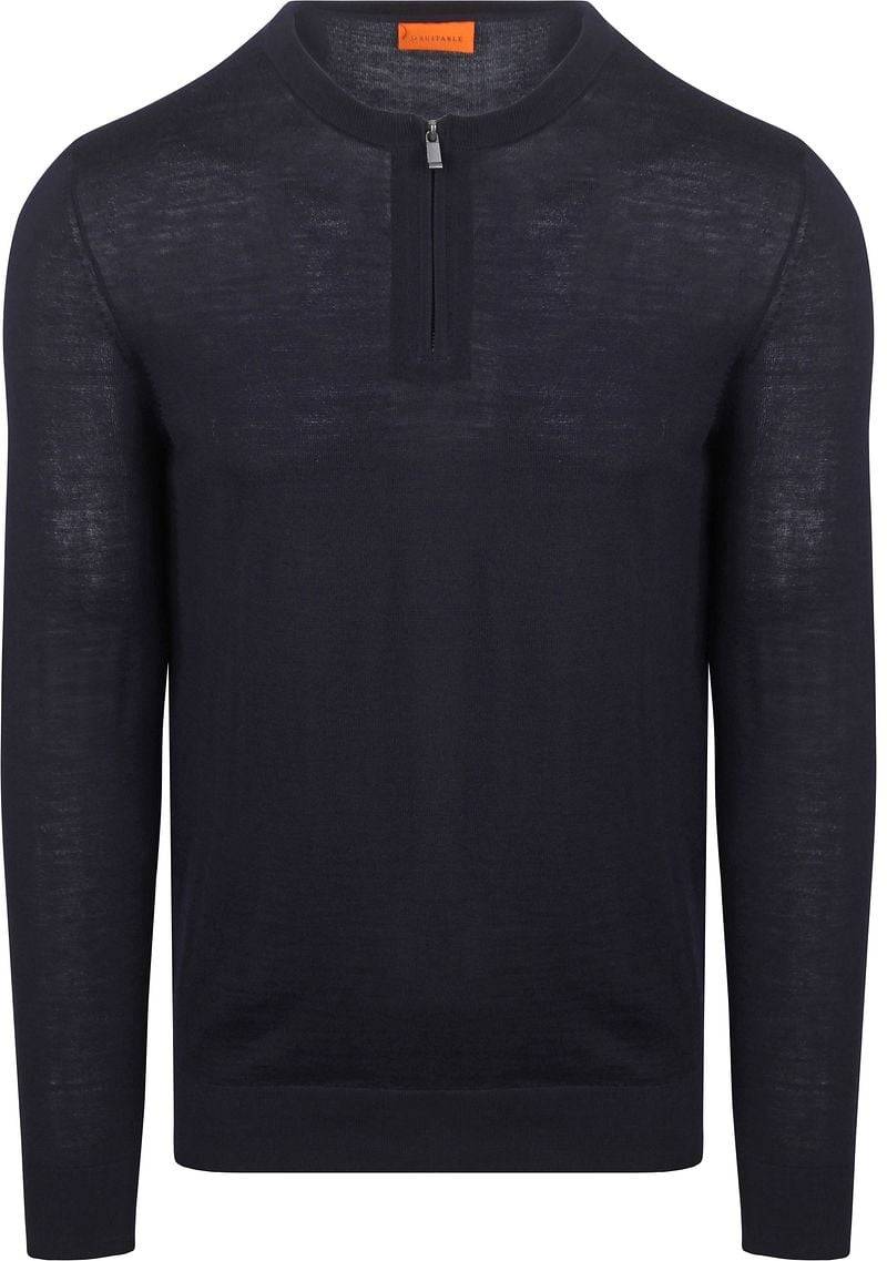 Suitable Crew Zip Merino Navy - Größe XXL von Suitable