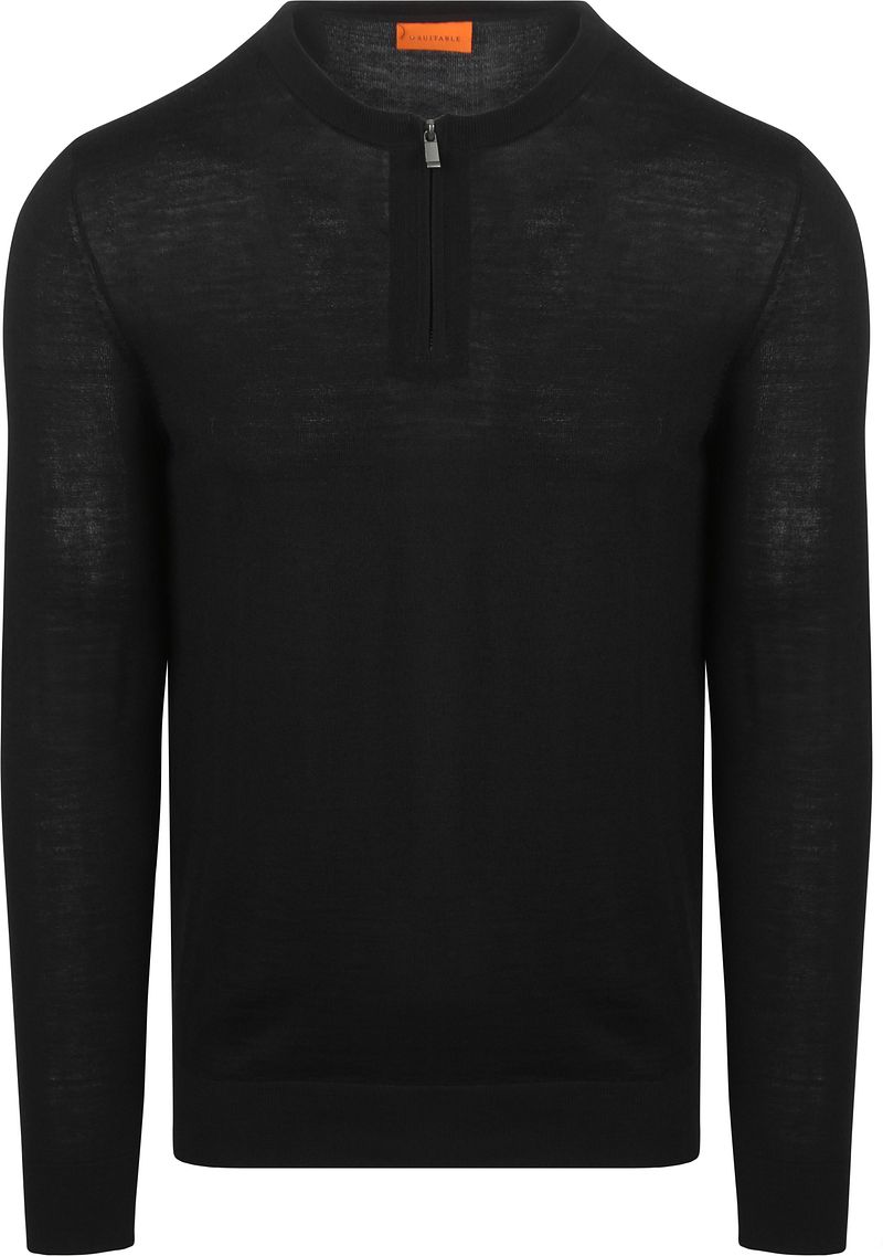 Suitable Crew Zip Merino Schwarz - Größe XL von Suitable
