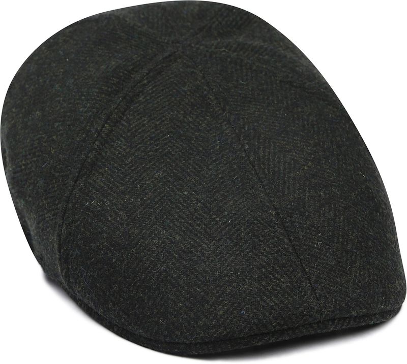 Suitable Flat Cap Wool Herringbone Dunkelgrün - von Suitable