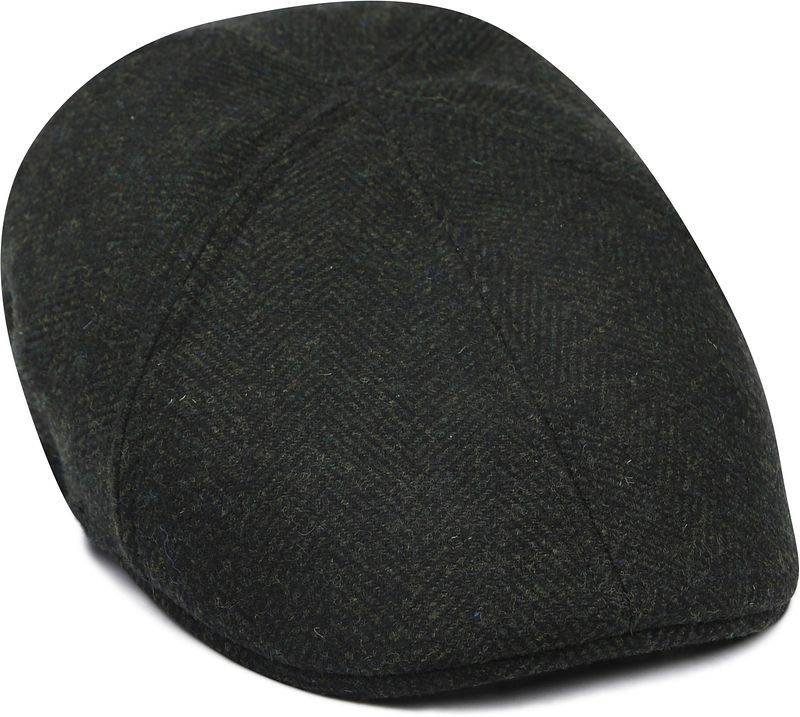 Suitable Flat Cap Wool Herringbone Dunkelgrün - von Suitable
