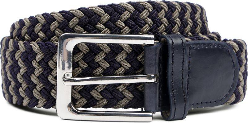 Suitable Geflochtene Gürtel Navy Taupe - Größe 85 von Suitable