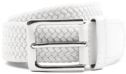 Suitable Geflochtene Gürtel Weiß - Grösse 85 - Herren - Bekleidung - - Stretch - von Suitable