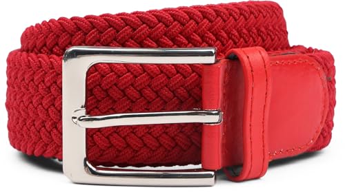 Suitable Geflochtener Gürtel Rot - Grösse 85 - Herren - Bekleidung - - Stretch - von Suitable