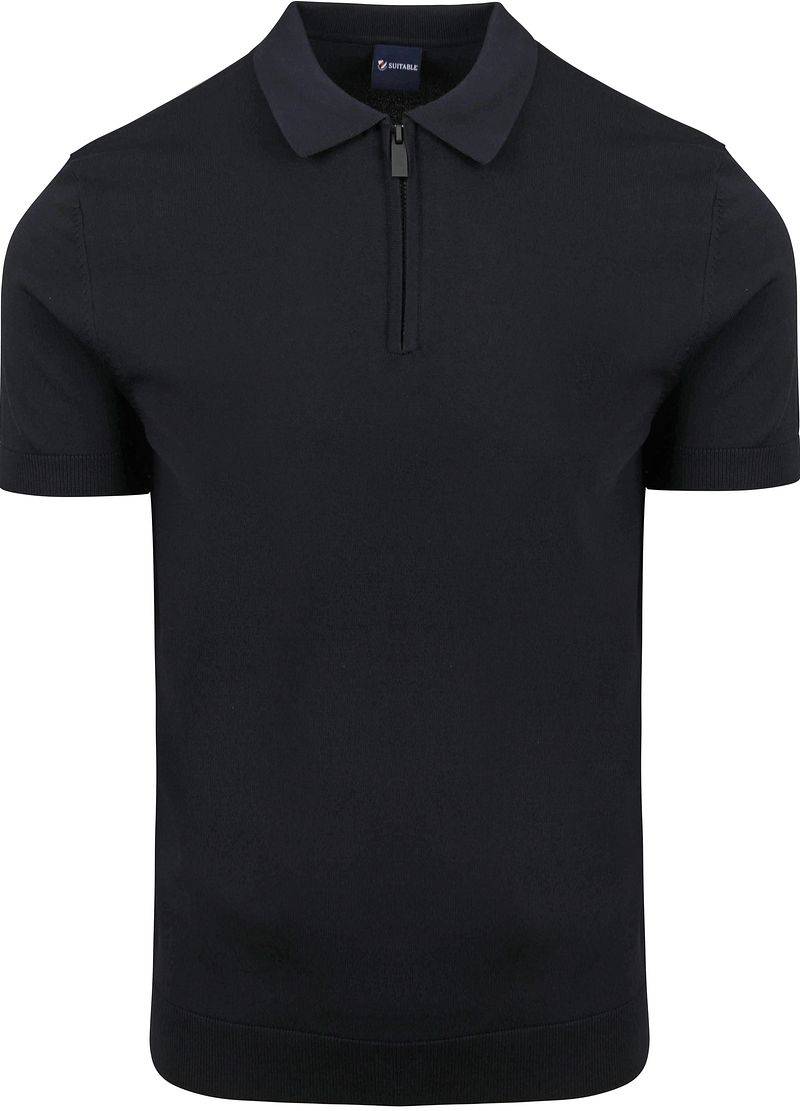 Suitable Half Zip Polo Navy - Größe XXL von Suitable