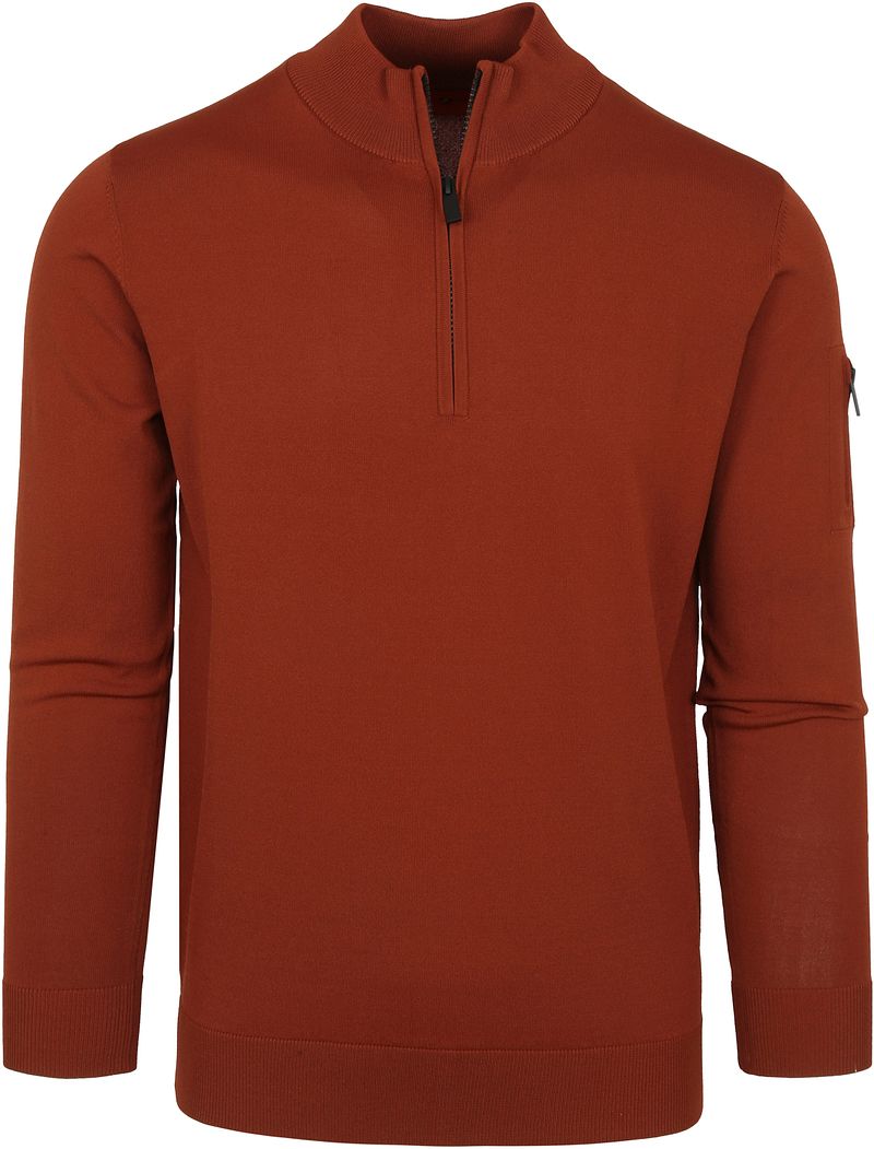 Suitable Half Zip Pullover Brique - Größe XXL von Suitable