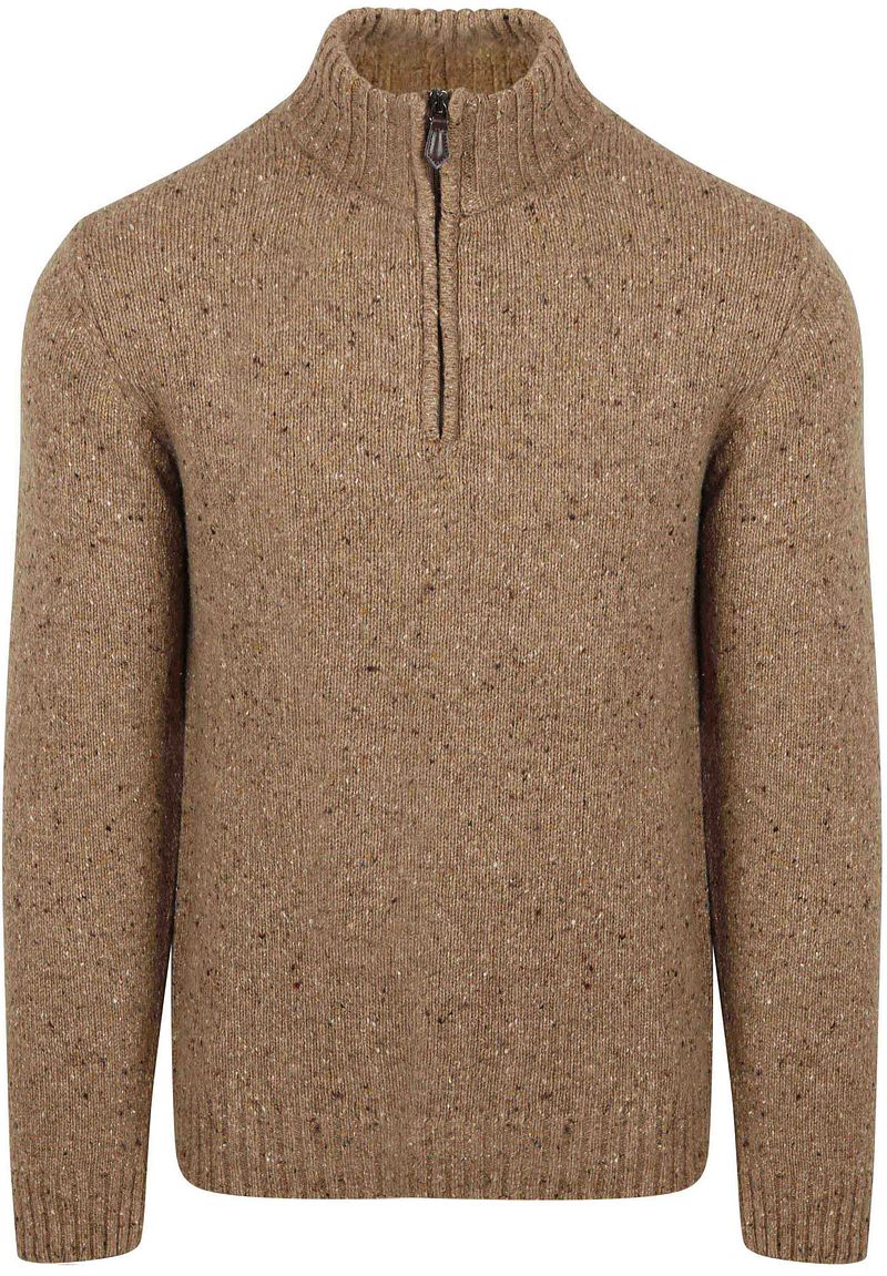 Suitable Half Zip Pullover Donnegal Tweed Eco Wool Beige - Größe XL von Suitable