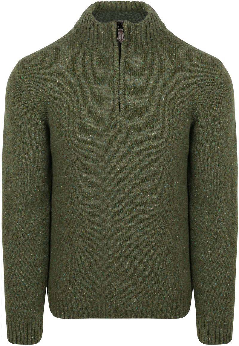 Suitable Half Zip Pullover Donnegal Tweed Eco Wool Grün - Größe XXL von Suitable